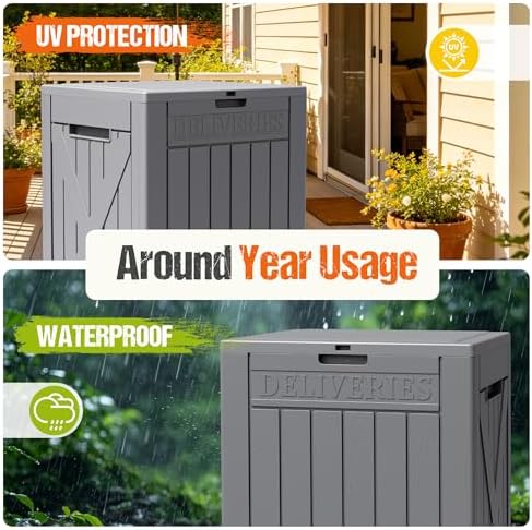 Flamaker 50 Gallon Deck Box, Package Delivery Storage Box for Outside