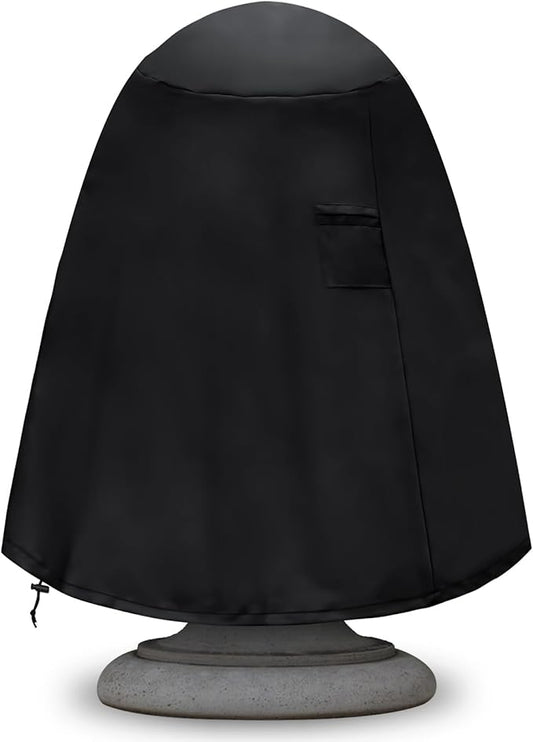 Fountain Cover（48"x68"） 600D Oxford Cloth Garden Fountain Statue Protective Cover, Fountain Protector with Drawstring Weather Resistant for Winter Outdoor Patio Fountain (48"x68"- black)