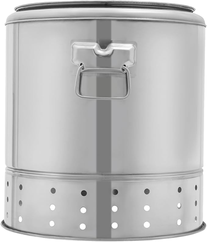 Portable Barbecue Charcoal Barrel Grill, Stainless Steel Surround Charcoal Kebab Grill with 20 Skewers for Travel Camping Picnic Patio Backyard