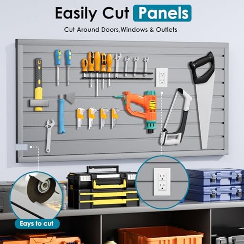Brakki Slat Wall Paneling 2x4 Ft, Slatwall Garage Organizer Storage System