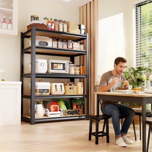 3-Pack Garage Shelving for Large Storage Organization,5-Tier Adjustable Metal Storage Shelves for Tools, Storage Bins & Bulk Items, Utility Shelf for Garage,Pantry & Workshop 78" H x 46" W x 20" D