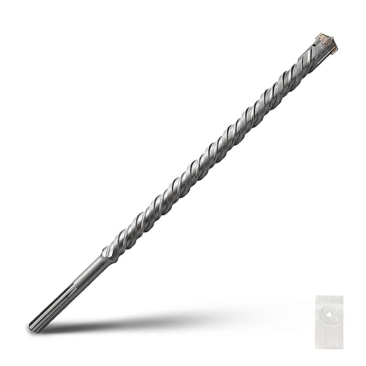 1-3/8 x 20 inch SDS Max Rotary Hammer Drill Bit, 35x520mm Carbide Tip Masonry Drill Bit for Masonry, Brick, Stone, Concrete (Length :520mm / 20 inch, 35mm (1-3/8 in) Diameter)