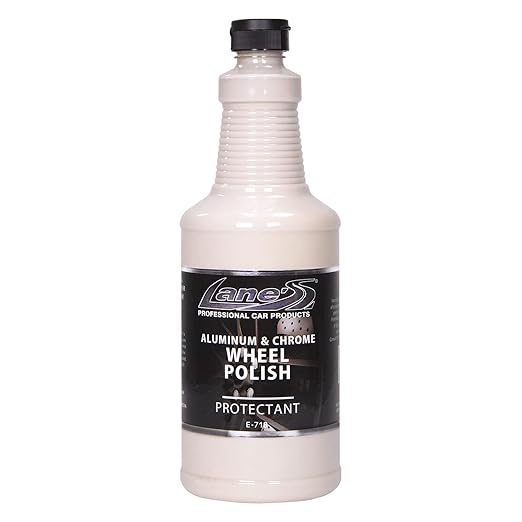 Lane's Car Products Chrome & Aluminum Wheel Polish, Easy Application Wheel Polish with Flip-top Lid, Safe to Use Rim Polish Brightener, Protects Against Corrosion and Oxidation - 32oz