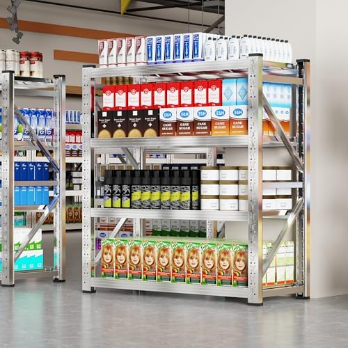Heavy Duty Stainless Steel Shelving Unit, 2200 LBS Total Load Capacity
