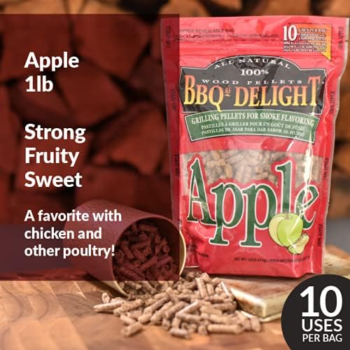 BBQr's Delight Wood Smoking Pellets - Super Smoker Variety Value Pack - 1 Lb. Bag - Apple, Hickory, Mesquite, Cherry, Pecan and Sugar Maple