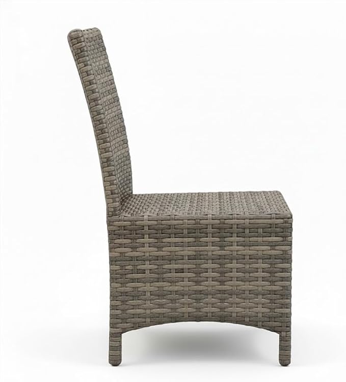Covers & All Universal Armless Dining Chair, Willow Flat Wicker All-Weather Outdoor Furniture with Rust-Free Aluminum Frame for Patio Furniture and Dining Chairs (24" L x 24" W x 35.5" H)