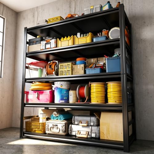 PRESTELION Garage Shelving 3000 LBS Adjustable Metal Storage Shelves
