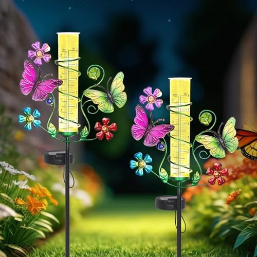 Butterfly Rain Gauge with 6 Inch Plastic Tube