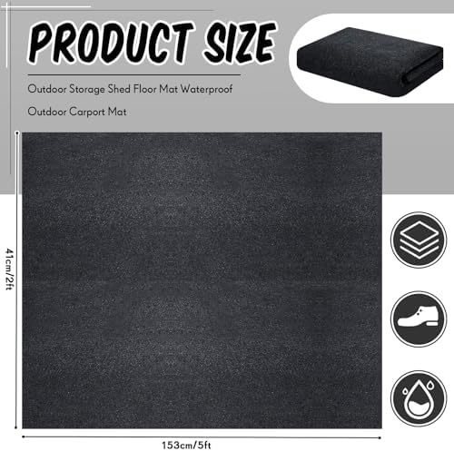 Outdoor Shed Floor Mat 2 x 5 ft, Waterproof Non Slip Rug for Shed Entryway