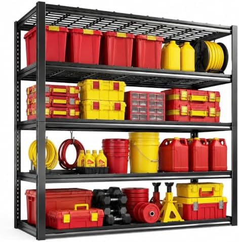 Garage Shelving, Heavy Duty Adjustable Boltless Metal Storage Shelves
