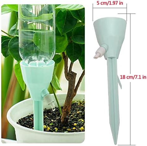 New Upgraded Plant Self Watering Spikes,Adjustable Plant Watering Devices with Slow Release Control Switch Water Dripper,Watering Planter Insert,Automatic Plant Waterer for Vacations (6)