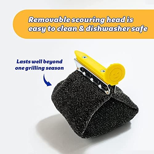 Scrub Daddy BBQ Daddy Grill Brush Head Refill - Bristle Free Grill Brush ArmorTec Steel Mesh Grill Cleaning Brush Attachment - Steam-Activated Cleaning Scrubber for Grates (1 Count)