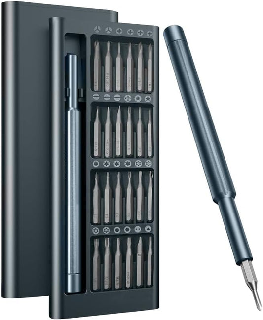 24-in-1 Small Screwdriver Set,Mini Repair Tool Kit Alloy Steel Magnetic Screw Driver for Macbook Laptop Drone toys Gift for Men (Glossy handle)