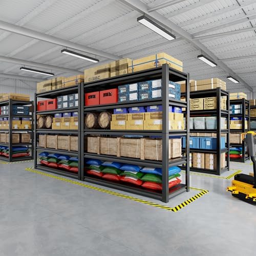 Heavy Duty Garage Shelving Unit, 59" W Metal Storage Rack