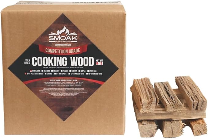 Smoak Firewood Cooking Wood Mini Splits - USDA Certified Kiln Dried (White Oak, 5-6in Tiny Pizza Oven Wood) for Portable Pizza ovens or MESA Solo Stove(729 Cubic Inches)