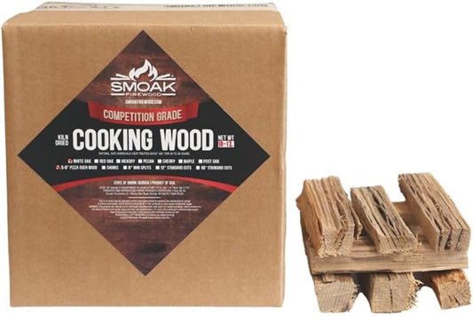 Smoak Firewood Cooking Wood Mini Splits - USDA Certified Kiln Dried (Hickory, 5-6in Tiny Pizza Oven Wood) for Portable Pizza ovens (729 Cubic Inches)
