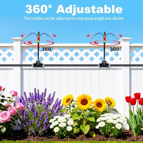 Thiswing 50FT 360° Adjustable Irrigation System for Garden