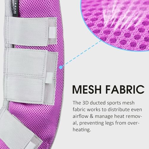 Harrison Howard Horse Fly Boots Leg Guards Fly Boots Protection Set of 4 Light Purple Large Full Size