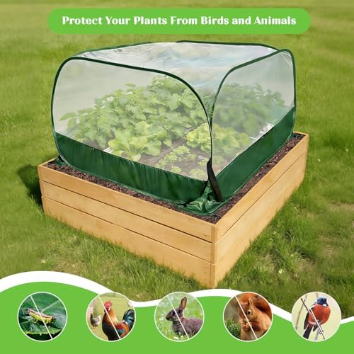 40"x40"x20" Pop Up Garden Mesh Plant Cover-Foldable Mesh Plant Protector