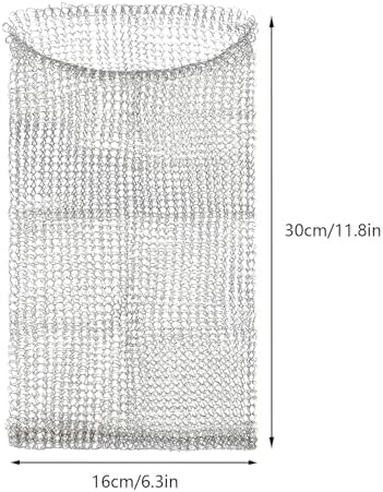 Keebgyy Metal Mesh Bag, Gophers Resistant Stainless Steel Mesh, Stainless Steel Wire Mesh Vole Mesh Metal Mesh Bag, Flowers Rodent Proof Wire Baskets for Plants, Planter for Garden Lawn(#1)