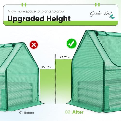 Quictent Raised Garden Bed with Cover 4x2.5x1 FT