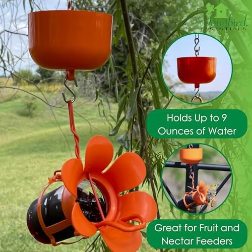 Songbird Essentials Nectar Protector Junior Bird Feeder Protection - Orange