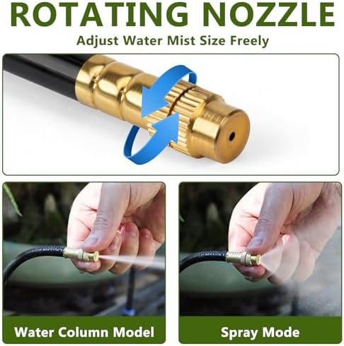 66FT/20M Drip Irrigation System, 360° Bendable Irrigation System for Garden