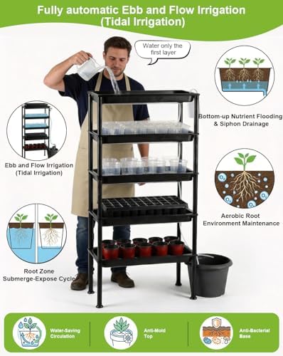 RooTrimmer 5-Tier Hydroponics Growing System with Grow Lights & Pump
