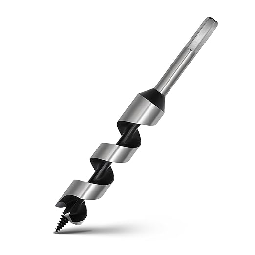 1-1/8 x 9 inch Auger Drill Bit for Wood,Hex Shank Ship Auger Bit for Soft Wood, Hard Wood, Plastic, Composite Materials and DIY Projects