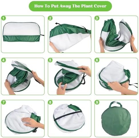 40"x40"x20" Pop Up Garden Mesh Plant Cover-Foldable Mesh Plant Protector