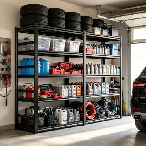 PRESTELION Garage Shelving 3000 LBS Adjustable Metal Storage Shelves