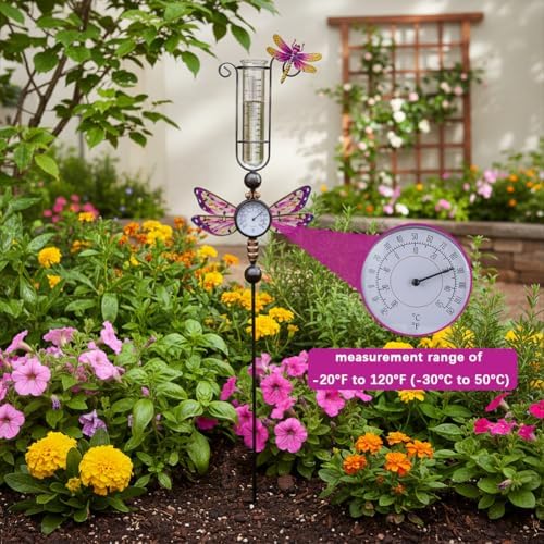 Rain Gauge Outdoor with 7 Inch Plastic Tube