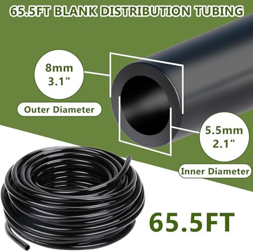 66FT/20M Drip Irrigation System, 360° Bendable Irrigation System for Garden