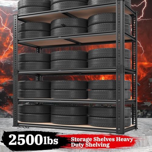 REIBII 40" W Storage Shelves Load 2500Lbs for Garage Pantry Closet Kitchen