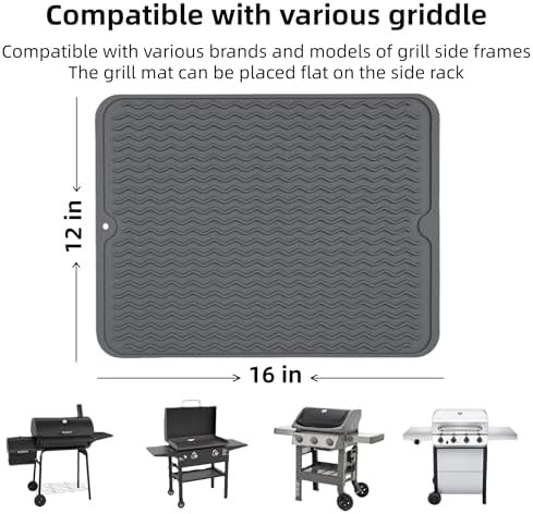 Silicone Grill Tool Mat for Blackstone Griddle Side Shelf Spatula Mat