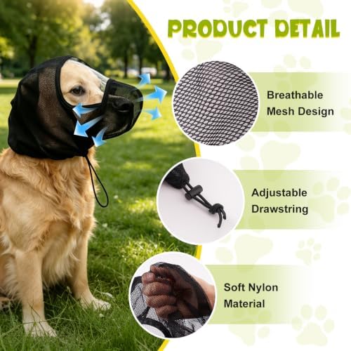 Foxtail Mask for Dogs, Breathable Mesh Foxtail Protection for Dog