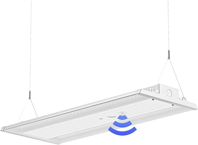 LED Linear High Bay Light, 130W 19500LM 0-10V Dimmable 5000K Daylight, Adjustable High Bay LED Shop Lights Lighting Fixtures for Garage Warehouse Workshop, UL