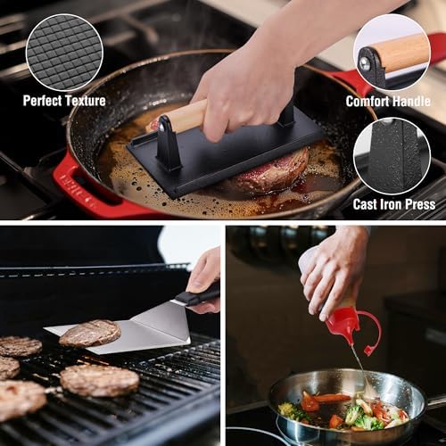 PARGRILL 128 PCS Griddle Accessories Kit - Premium Flat Top Grill Accessories Set for Blackstone & Camp Chef, Stainless Steel BBQ Tool Utensils Gift Grilling Set for Lover Outdoor Men Women dad