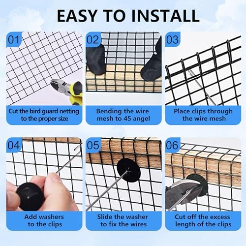 Critter Guard for Solar Panels, 6 in x 100 ft Solar Panel Bird Guard Mesh