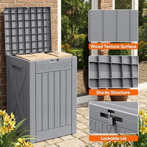 Flamaker 50 Gallon Deck Box, Package Delivery Storage Box for Outside