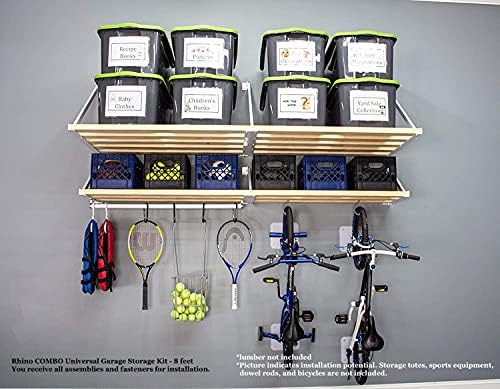 Rhino Combo Universal Garage Storage Kit - 8 feet