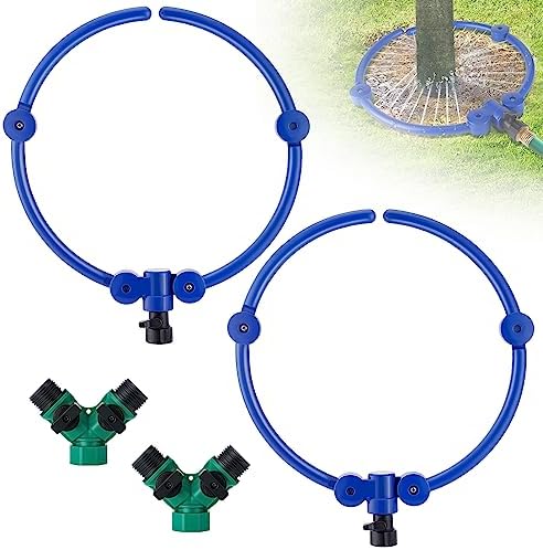 Apipi 2 Pcs 11.8" 360° Ring Tree Water Sprinklers for Even Root Irrigation