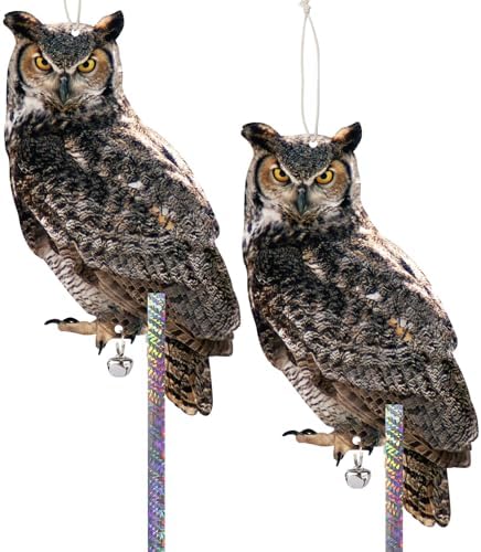 2PCS Flat Fake Owl to Keep Pigeon Away from Balcony