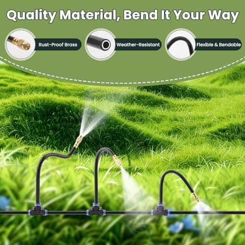 200FT Automatic Drip Irrigation Kits Garden Watering System 40 Nozzles