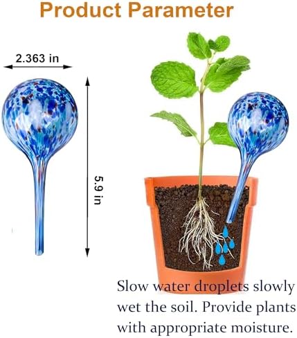 Plant Self Watering Globes, 6pcs Glass Self Watering Bulb for Potted Plant