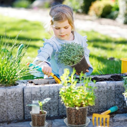 FUIJOL 5 Inch Clear Nursery Pots for Plants with Sacuers 15 Pack, Plastic Flower Pots with Drainage Holes, Variety Pack Seedlings Garden Pot for Indoor Outdoor (5 inch)