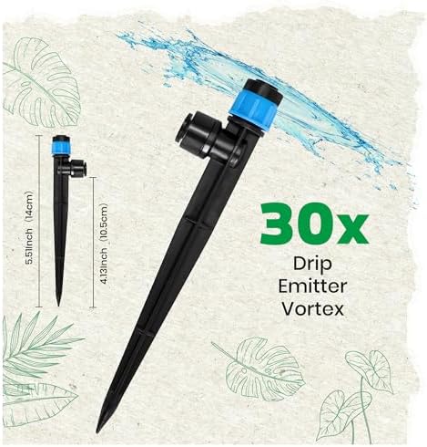 MIXC Quick-Connect Drip Irrigation Emitters for 1/4" Drip Irrigation Tubing