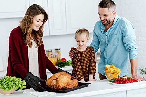 KITCHEN PERFECTION XL Silicone Smoker BBQ Gloves -Heat Resistant Oven Mitts