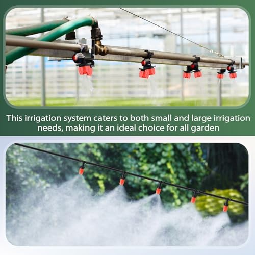 Vihose 328 ft Drip Irrigation System Kit with 1/4 Inch Tubing