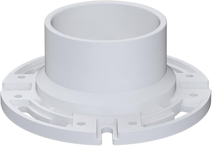 SEAFLO RV Toilet 3" Socket Floor Flange (SFRTK1-001) - White - Fits All RV Toilets (SFRTPH-01-01, SFRTPH-01-02, SFRTPH-02-01) - Secure Fit for 3" to 4" Drain Pipes